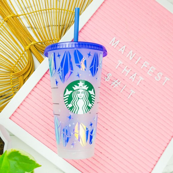 Color Changing 24 Oz Reusable Cold Cup - Manifest Blue - Picture 1 of 11